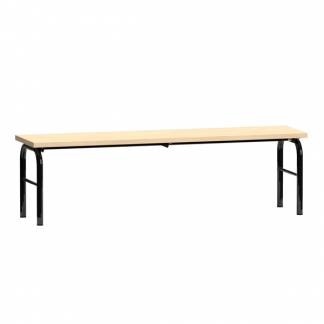 Fritstående bænk i birk laminat, bredde 1500 mm
