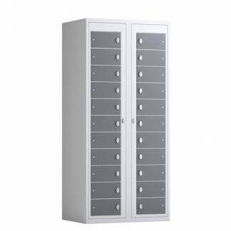 T&oslash;judleveringsskab 2x11 rum med lige tag og antracit d&oslash;re med greb f/h&aelig;ngel&aring;s