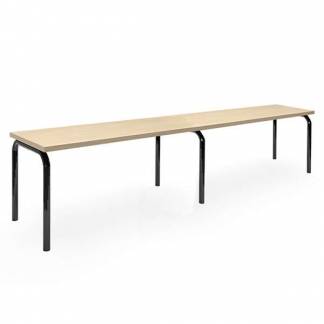 Fritstående bænk i birk laminat, bredde 2000 mm