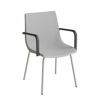 Stol Colt 10012 Med arml&aelig;n, alugr&aring; tekstil, alugr&aring; stel