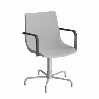 Stol Colt 10014 Med arml&aelig;n og drejeligt undestel, alugr&aring; tekstil, alugr&aring; stel