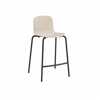 Barstol ADD Hvidpigmenteret eg laminat, sort oliven ben
