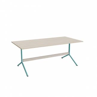 Bord Atlas 1134, 1800x900mm, h&oslash;jde 720, eg h&oslash;jtrykslaminat, turkist stel