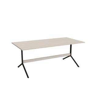 Bord Atlas 1134, 1800x900mm, højde 720, eg højtrykslaminat, sortolivent stel