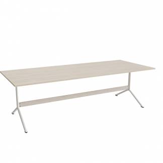 Bord Atlas 1134, 2400x1000mm, h&oslash;jde 720, eg h&oslash;jtrykslaminat, hvidt stel