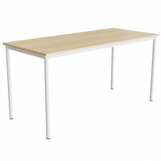 Bord Combi 200, 1800x800 mm H&oslash;jde 900 mm Birk laminat, hvidt stel