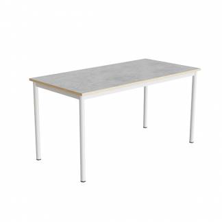 Bord Combi 200, 1400x700 mm H&oslash;jde 720 mm Lys gr&aring; linoleum p&aring; hvidt understel