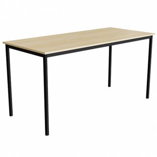 Bord Combi 200, 1800x800 mm Højde 900 mm Lyddæmpende birk laminat på sort stel