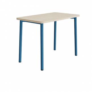 Bord Add 590, 1200x700 mm h&oslash;jde 900 mm med hvidpigmenteret eg, bl&aring;t stel