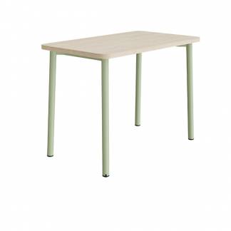 Bord Add 590, 1200x700 mm h&oslash;jde 900 mm med lydabsorberende hvidpigmenteret eg, gr&oslash;nt stel