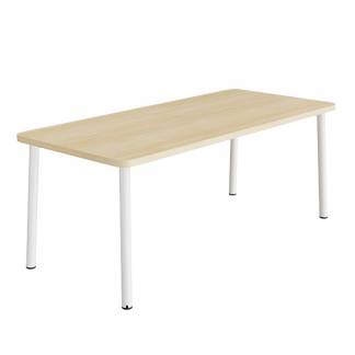 Bord Add 590, 1800x800 mm h&oslash;jde 720 mm med birk laminat, hvidt stel