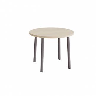 Bord Add 590, &Oslash;900 mm, h&oslash;jde 720 mm, hvidpigmenteret eg laminat p&aring; gr&aring;t stel