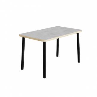 Bord Add 590, 1200x700 mm højde 720 mm med lys grå linoleum, sort stel