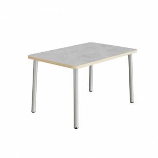 Bord Add 590, 1200x700 mm h&oslash;jde 900 mm med lys gr&aring; linoleum, alu stel