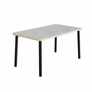 Bord Add 590, 1400x700 mm h&oslash;jde 720 mm med lys gr&aring; linoleum, sort stel