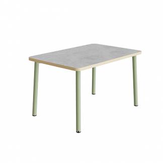 Bord Add 590, 1400x700 mm h&oslash;jde 720 mm med lys gr&aring; linoleum, gr&oslash;nt stel