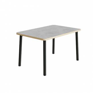 Bord Add 590, 1400x700 mm h&oslash;jde 720 mm med lys gr&aring; linoleum, sortoliven stel