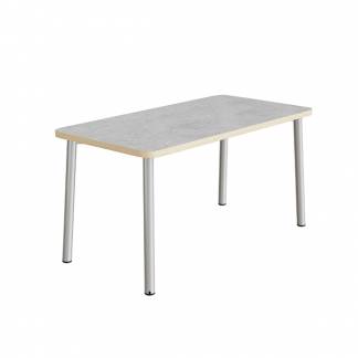 Bord Add 590, 1400x700 mm h&oslash;jde 900 mm med lys gr&aring; linoleum, alu stel