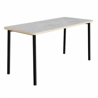 Bord Add 590, 1800x800 mm h&oslash;jde 720 mm med lys gr&aring; linoleum, sort stel