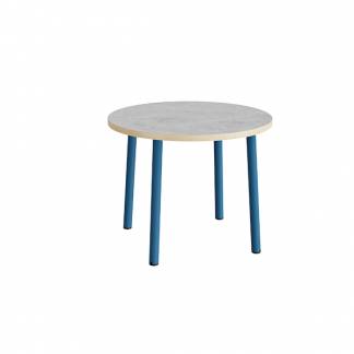 Bord Add 590, &Oslash;900 mm, h&oslash;jde 720 mm, lys gr&aring; linoleum p&aring; bl&aring;t stel