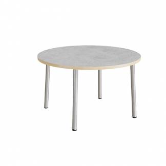 Bord Add 590, &Oslash;1200 mm, h&oslash;jde 720 mm, lys gr&aring; linoleum p&aring; alu stel