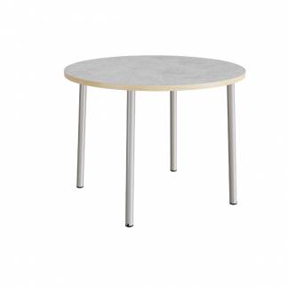 Bord Add 590, &Oslash;1200 mm, h&oslash;jde 900 mm, lys gr&aring; linoleum p&aring; alu stel