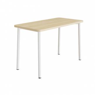 Bord Add 590, 1400x700 mm h&oslash;jde 900 mm med lydabsorberende birk laminat, hvidt stel