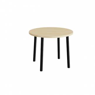 Bord Add 590, &Oslash;900 mm, h&oslash;jde 720 mm, lydd&aelig;mpende birk laminat p&aring; sort stel