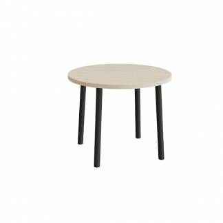 Bord Add 590, &Oslash;900 mm, h&oslash;jde 720 mm, lydd&aelig;mpende hvidpigmenteret eg laminat p&aring; sortoliven stel