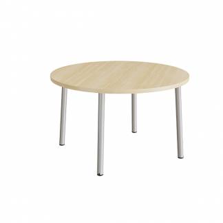 Bord Add 590, Ø1200 mm, højde 720 mm, lyddæmpende birk laminat på alu stel