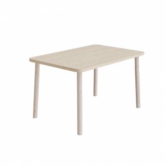 Bord Add Wood 590 1200x800 mm H&oslash;jde 720 mm med hvidpigmenteret eg laminat, massivt tr&aelig;ben