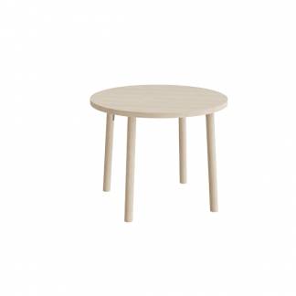 Bord Add Wood 590, &Oslash; 900 mm, h&oslash;jde 720 mm, hvidpigmenteret eg laminat p&aring; massivt tr&aelig;ben