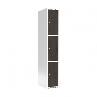 Garderobeskab 1x300 mm Lige tag 3-delt s&oslash;jle Laminat d&oslash;r Nocturne wood Cylinderl&aring;s