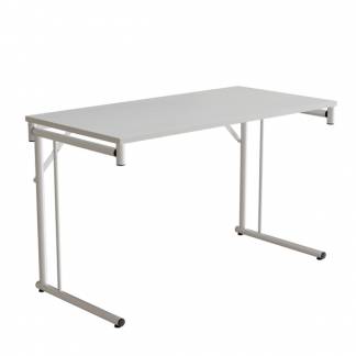 Klapbord Silhuett 1200x600mm,Hvid laminat og hvidt stel