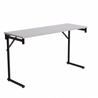 Klapbord Silhuett 1300x450mm,Grå laminat og sort stel
