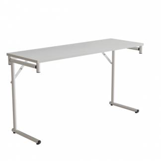 Klapbord Silhuett 1300x450mm,Hvid laminat og hvidt stel