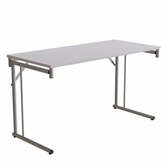 Klapbord Silhuett 1300x600mm,Grå laminat og alugråt stel