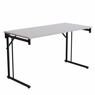 Klapbord Silhuett 1300x600mm,Grå laminat og sort stel