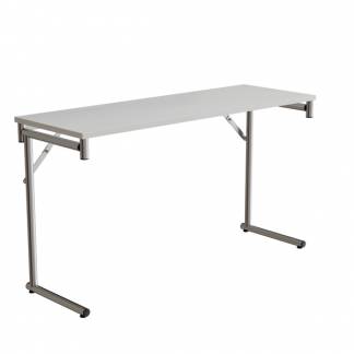 Klapbord Silhuett 1300x450mm,Hvid laminat og krom stel