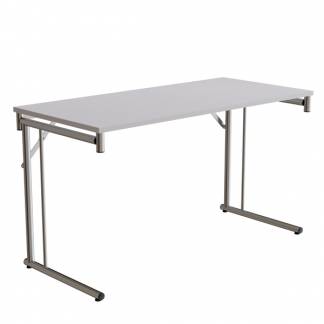 Klapbord Silhuett 1300x600mm,Grå laminat og krom stel