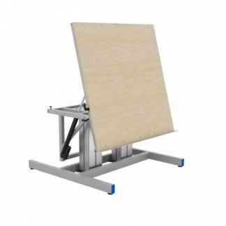 Montagebord ErgoTilt 2-s&oslash;jlet, 1200x1205 RAL 9006 Inkl bordplade