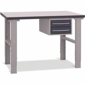 Fileb&aelig;nk 1200x800 mm inkl. skuffesektion (2 skuffer)