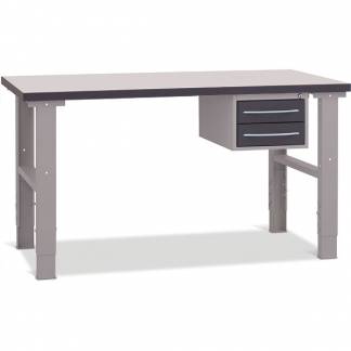 Fileb&aelig;nk 1500x800 mm inkl. skuffesektion (2 skuffer)