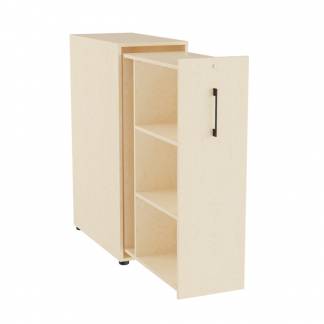 Towerskab DNA A9 Venstre, Birk med sort håndtag