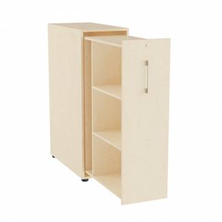 Towerskab DNA A9 Venstre, Birk med alugr&aring;t h&aring;ndtag