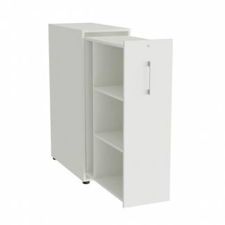 Towerskab DNA A9 H&oslash;jre, Hvid med alugr&aring;t h&aring;ndtag