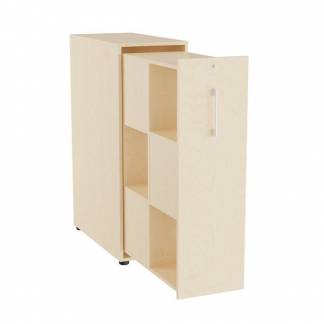 Towerskab DNA A9M, Birk med hvidt h&aring;ndtag