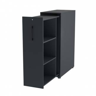 Towerskab DNA A9 Venstre, Antracit med sort h&aring;ndtag