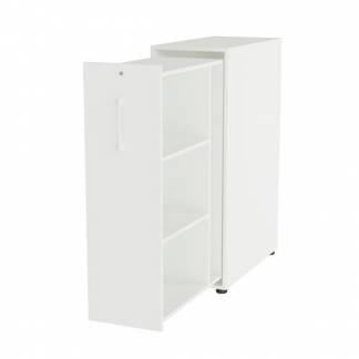 Towerskab DNA A9 Venstre, Hvid med hvidt h&aring;ndtag