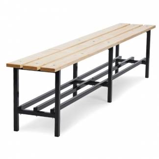 Bænk Fritstående med skohylde 2000mm Fyr